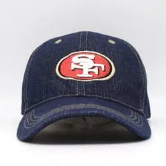 NFL SF サンフランシスコ ロゴ 刺繍 キャップ 古着 デニム ビンテージ