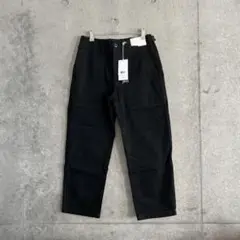 ユニクロU ワイドテーパードカーゴアンクルパンツ　ブラック　未使用タグ付き
