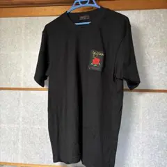 Yujiro ハイビスカス刺繍 Tシャツ M ブラック