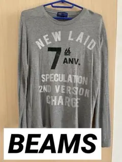 beams グレー 長袖Tシャツ Mサイズ