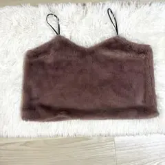 超美品chip clip 薄紫ファーキャミソール✨Ｌサイズ✨中サラサラ、外ふあ✨