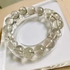ール17日まで！シャンパンカラー アイリススモーキークォーツ 大粒ブレスレット