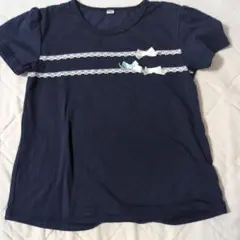 ネイビー Tシャツ サイズ140 リボン付き