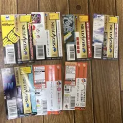 セガサターンの帯5枚とドリームキャストの帯2枚