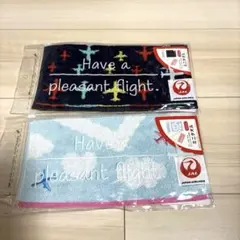 JAL ビニールポーチ ミニタオル　２枚セット