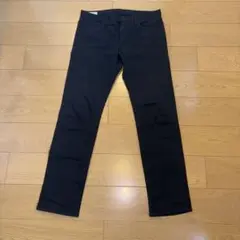 NANO UNIVERSE ブラックデニムパンツ スリムフィット