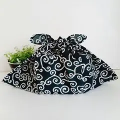 あずま袋◆手拭い◆エコバック◆コンビニバック◆ハンドメイド【唐草模様・濃緑】