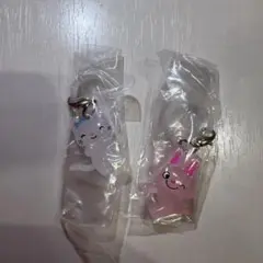 のんたん　めじるしキーホルダー　うさぎさん、タータン