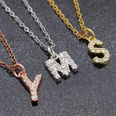 722★極小!!18k金コーティング、イニシャルネックレス