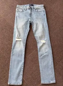 ギャップ ストレッチ 美シルエット 美脚 ダメージデニムパンツ スキニージーンズ