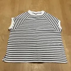 devirock ホワイト/ブラックストライプ トップス