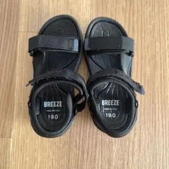 BREEZE ブラック　スポーツサンダル 19.0