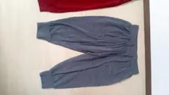 グレー サルエルパンツ M　ヨガ