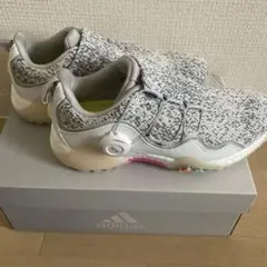 【新品】adidas ゴルフシューズ ホワイト/グレー　コードカオス　21