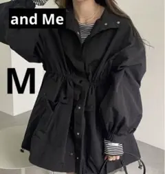 《美品》and Me ナイロン マウンテンパーカー 黒 Mサイズ レディース