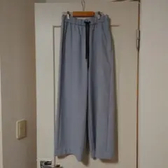 パシオーネ　ライトブルー ワイドパンツ ゴムウエスト