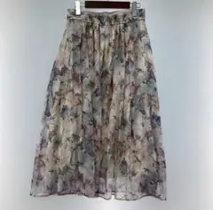 試着のみ　クチュールブローチ タグあり　スカート size42 LL 花柄