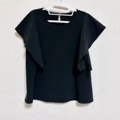 Doneeyu トップス　フリル　ブラウス　黒　38 綺麗め