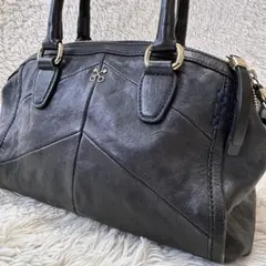 SAZABY サザビー ハンドバッグ ミニボストン シボ革 ショルダー欠品