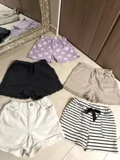 2025購入フラワーレースリボン女の子可愛いショートパンツ５枚セット