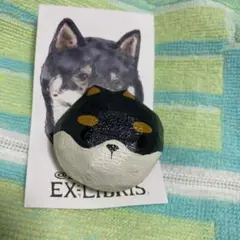 犬の顔 ブローチ　ハンドメイド作品