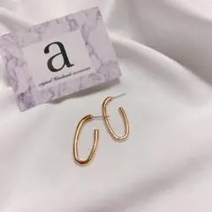 2100☺︎オーバル型フープチタンピアス☺︎