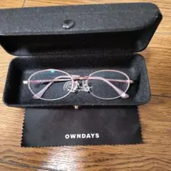 OWNDAYS ピンク オーバル メガネ