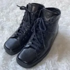 【希少】MaxMara スニーカー レディース レザー 美品 黒 ハイカット
