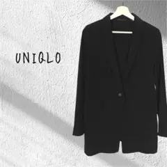 UNIQLO ユニクロ ドレープ ロング ジャケット テーラードジャケット 黒
