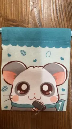 セリア　とっとこハム太郎　パンダくん　ミニ巾着