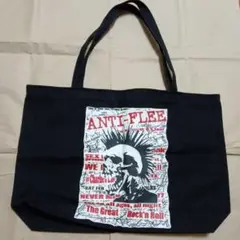 スカル柄　黒トートバッグ
