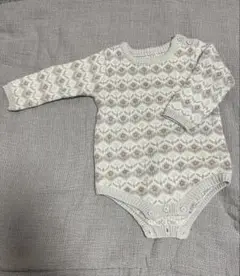 美品　mamarakuニットロンパース バースデー