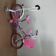 【引取限定】子供用自転車 ディズニープリンセスデザイン ピンク　室内保管 引取限定】子供用自転車 ディズニープリンセスデザイン ピンク