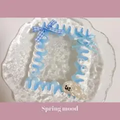 #043 ホイップデコトレカケース B8縦入れ あざらし 水色 ホワイトガーリー