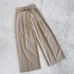 ANDMIC ボトムス　ワイドパンツ　ブラウン　秋冬