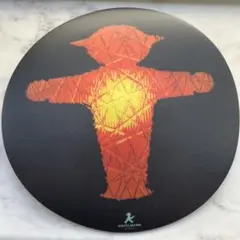 AMPELMANN アンペルマン　マウスパッド　黒×赤　ドイツ　丸型