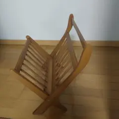 木製折りたたみマガジンラック