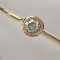 新品 K18 YG ピンクダイヤモンド 0.074ct ピンキー リング