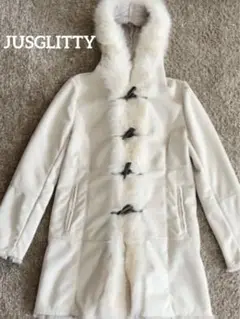 JUSGLITTY フェイクファームートンコート