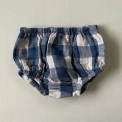 美品 Organic Zoo Blue Gingham Shortie 3-6M