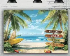 ビーチ風景タペストリー