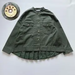 【美品】trois トロア バックタック　スタンドカラー　ミリタリー　ブルゾン