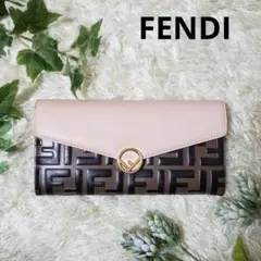美品 FENDI フェンディ 長財布 コンチネンタル レザー エフイズ