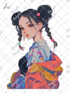 ℳ.オリジナル 人物ステッカー 7月新作 3-147