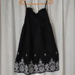 ROSEFANFAN　黒キャミ刺繍ワンピース　訳あり
