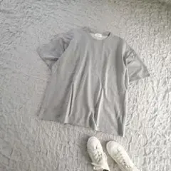 レディース　半袖　Tシャツ　スエット　グレー　韓国製　L
