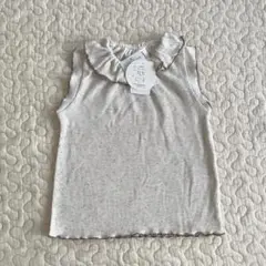 &mignon バースデイ　メローT フリル付きベージュタンクトップ