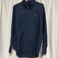 【美品】Abercrombie & Fitch ブラックネイビーシャツ アバクロ