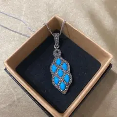 ターコイズ ネックレス 925シルバー