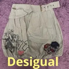 Desigual スカート 龍 ハート 薔薇